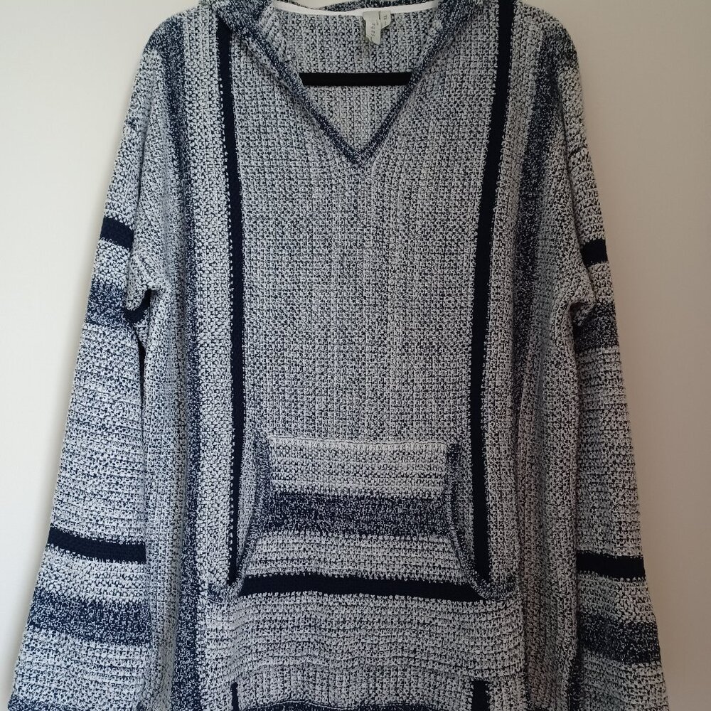 Sahalie Pullover Sweater, Baja, Beach, Kangaroo Pockets, Hooded, Size XL